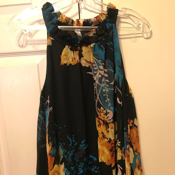 blue dress with flower design from tide station - Picture 1 of 3